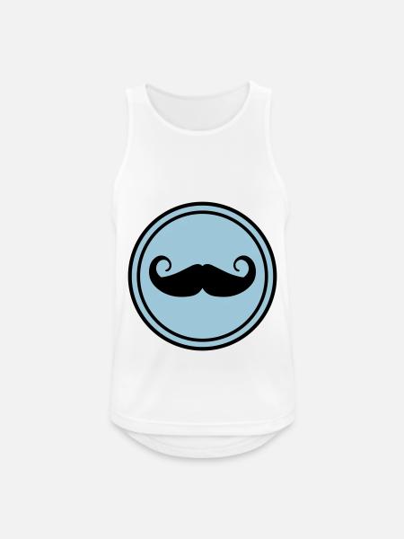 Mustache symbol - Men's Breathable Tank Top - white