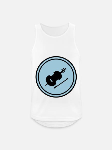 Violin Icon symbol - Men's Breathable Tank Top - white