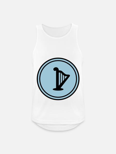 Harfe symbol - Männer Tank Top atmungsaktiv - Weiß