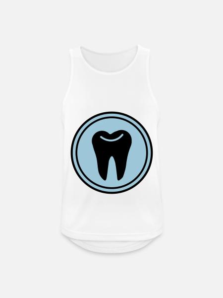 Tooth icon symbol - Men's Breathable Tank Top - white