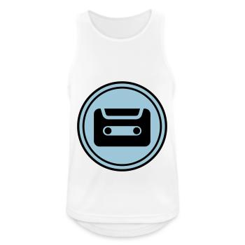 Cassette symbol - Men's Breathable Tank Top - white - Front - Nick (188cm)