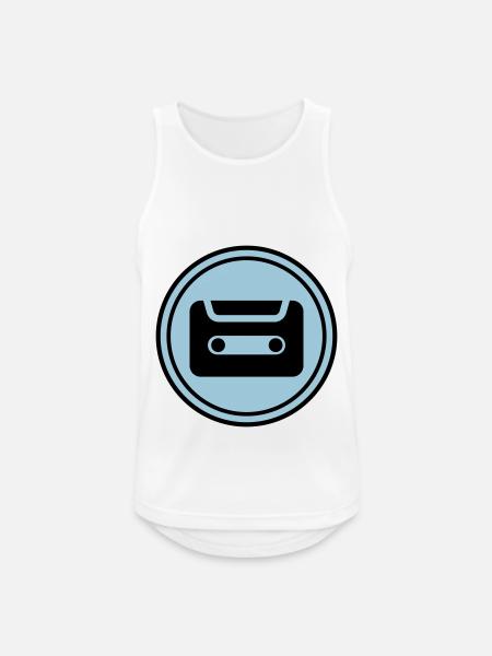 Kassette Symbol - Männer Tank Top atmungsaktiv - Weiß