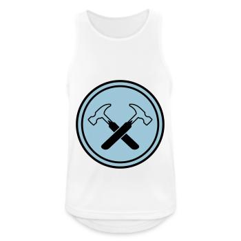 Hammer Symbol - Männer Tank Top atmungsaktiv - Weiß - Vorne - Nick (188cm)