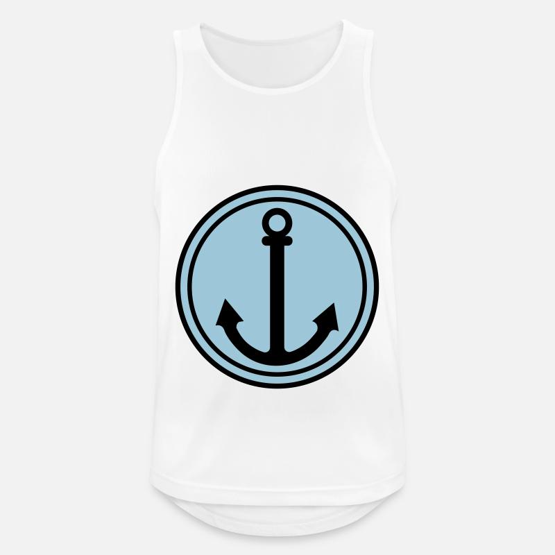 Anker Symbol - Männer Tank Top atmungsaktiv - Weiß