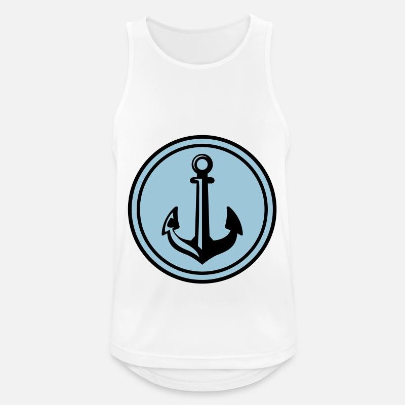 Anker Icon Symbol - Männer Tank Top atmungsaktiv - Weiß