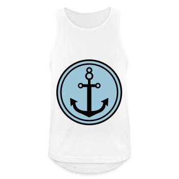 Anker - Männer Tank Top atmungsaktiv - Weiß - Vorne - Nick (188cm)