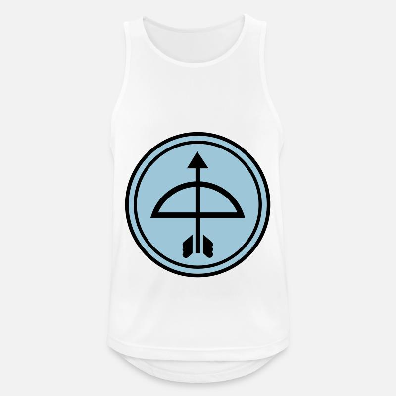Pfeil und Bogen - Männer Tank Top atmungsaktiv - Weiß