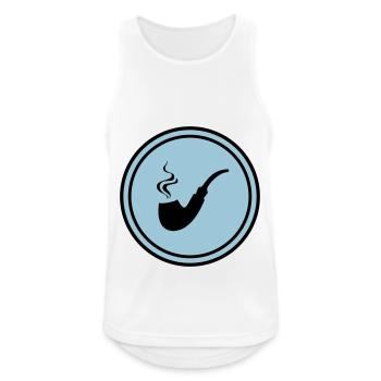 Smoking a pipe - Men's Breathable Tank Top - white - Front - Nick (188cm)