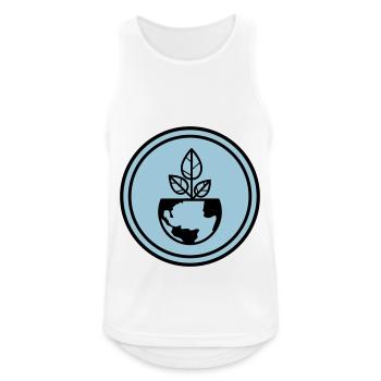 Planet Erde - Männer Tank Top atmungsaktiv - Weiß - Vorne - Nick (188cm)