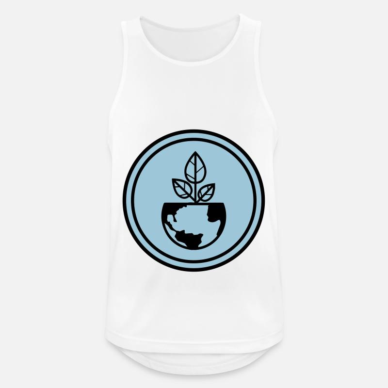 Planet Erde - Männer Tank Top atmungsaktiv - Weiß
