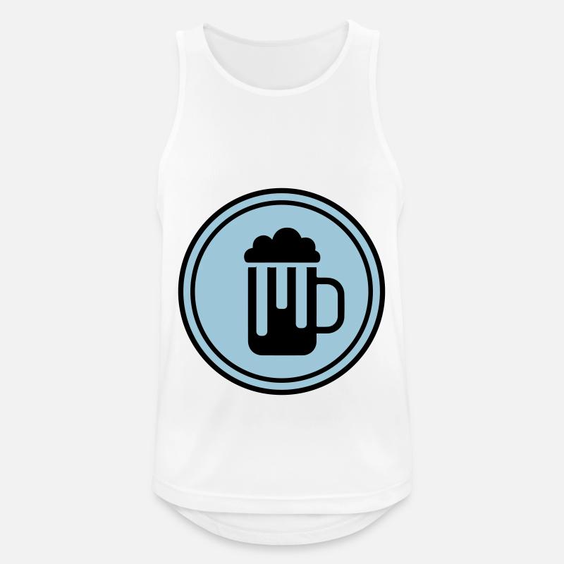 Bier glas - Männer Tank Top atmungsaktiv - Weiß
