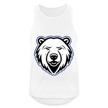 Eisbär Kopf Polar bär - Männer Tank Top atmungsaktiv - Weiß - Vorne - Nick (188cm)