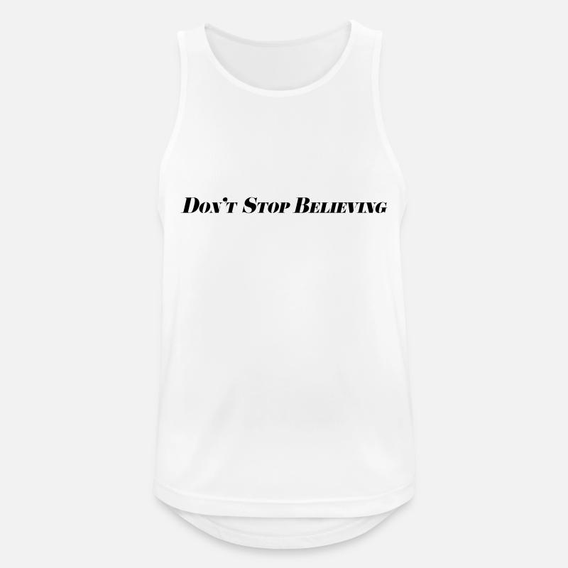 Don't Stop Believing - Men's Breathable Tank Top - white