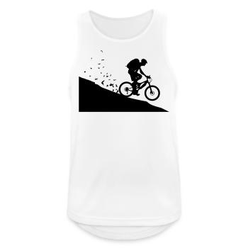 Mountain bikers - Men's Breathable Tank Top - white - Front - Nick (188cm)