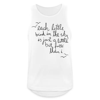 Each Little Bird In The Sky - Männer Tank Top atmungsaktiv - Weiß - Vorne - Nick (188cm)