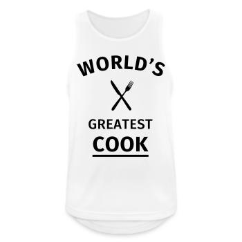 World's Greatest Cook - Männer Tank Top atmungsaktiv - Weiß - Vorne - Nick (188cm)