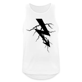 ladung symbol elektrisch blitz strom energie stark - Männer Tank Top atmungsaktiv - Weiß - Vorne - Nick (188cm)