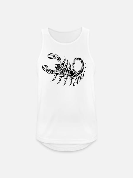 Astrological zodiac, scorpion - Men's Breathable Tank Top - white