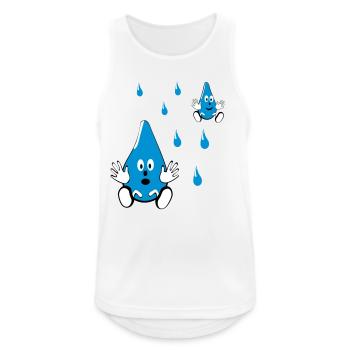 Kleine Wassertropfen Freunde - Männer Tank Top atmungsaktiv - Weiß - Vorne - Nick (188cm)