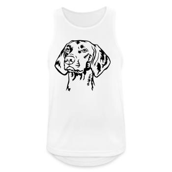 Magyar Vizsla Kopf - Männer Tank Top atmungsaktiv - Weiß - Vorne - Nick (188cm)