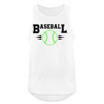 Neon Baseball Ball with Illuminated Stitches - Men's Breathable Tank Top - white - Front - Nick (188cm)