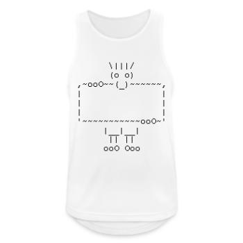 ascii art: troll + your text - Débardeur respirant Homme - blanc - Devant - Nick (188cm)