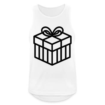Petite boite cadeau - Débardeur respirant Homme - blanc - Devant - Nick (188cm)
