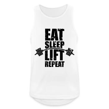 Eat sleep lift - Men's Breathable Tank Top - white - Front - Nick (188cm)