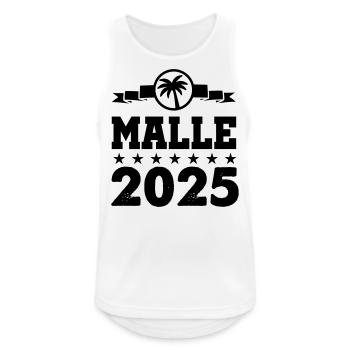 malle 2025 - Männer Tank Top atmungsaktiv - Weiß - Vorne - Nick (188cm)