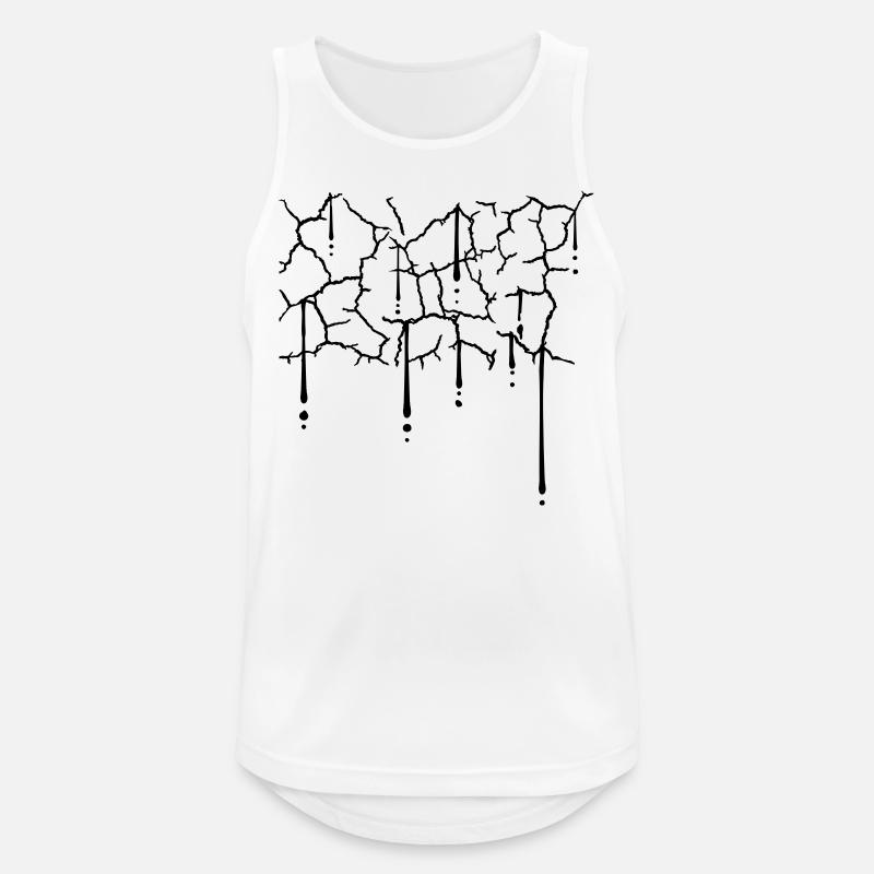 Drops Cracks Pattern Texture - Men's Breathable Tank Top - white