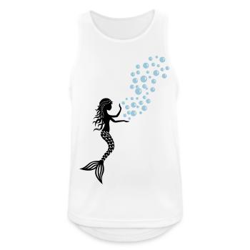 Mermaid Mermaid Blubber Bubbles - Men's Breathable Tank Top - white - Front - Nick (188cm)