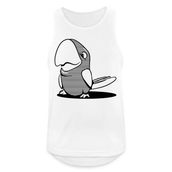 Papageien witzig gestreift - Männer Tank Top atmungsaktiv - Weiß - Vorne - Nick (188cm)