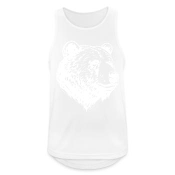 Bear Grizzly Head - Men's Breathable Tank Top - white - Front - Nick (188cm)
