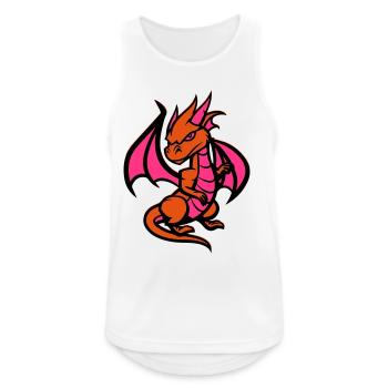 Petit Dragon - Débardeur respirant Homme - blanc - Devant - Nick (188cm)