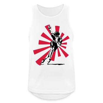 Speed Skater - Männer Tank Top atmungsaktiv - Weiß - Vorne - Nick (188cm)