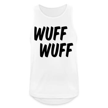 Woof, woof, the dog barks - Men's Breathable Tank Top - white - Front - Nick (188cm)