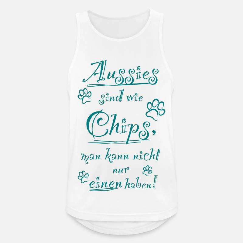 Aussie Chips - Männer Tank Top atmungsaktiv - Weiß