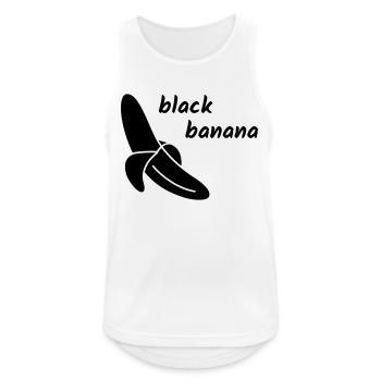 Banane noire - Débardeur respirant Homme - blanc - Devant - Nick (188cm)