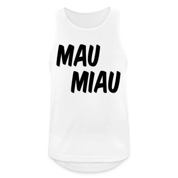 Katzen miezen Mau Miau - Männer Tank Top atmungsaktiv - Weiß - Vorne - Nick (188cm)
