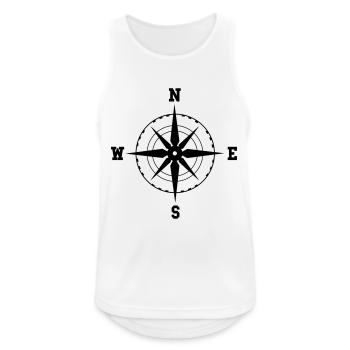 kompass 01 - Männer Tank Top atmungsaktiv - Weiß - Vorne - Nick (188cm)