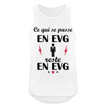 Ce qui se passe en EVG, enterrement vie de garçon - Débardeur respirant Homme - blanc - Devant - Nick (188cm)