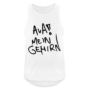 AUA Mein Gehirn Universalmotiv - Männer Tank Top atmungsaktiv - Weiß - Vorne - Nick (188cm)