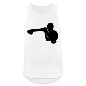 Le boxeur bat le design KnockOut - Débardeur respirant Homme - blanc - Devant - Nick (188cm)