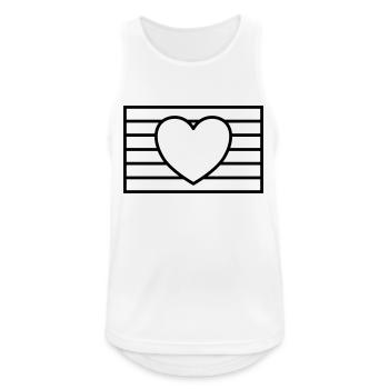 Abstrakte LGBTQ Regenbogenfahne - Männer Tank Top atmungsaktiv - Weiß - Vorne - Nick (188cm)