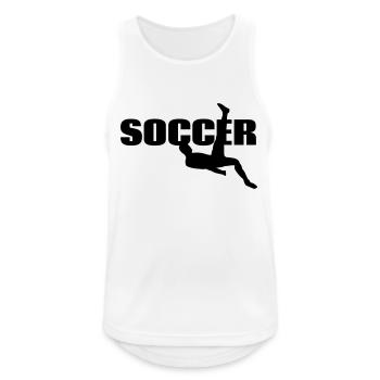 Fußball Sport Fallrückzieher - Männer Tank Top atmungsaktiv - Weiß - Vorne - Nick (188cm)