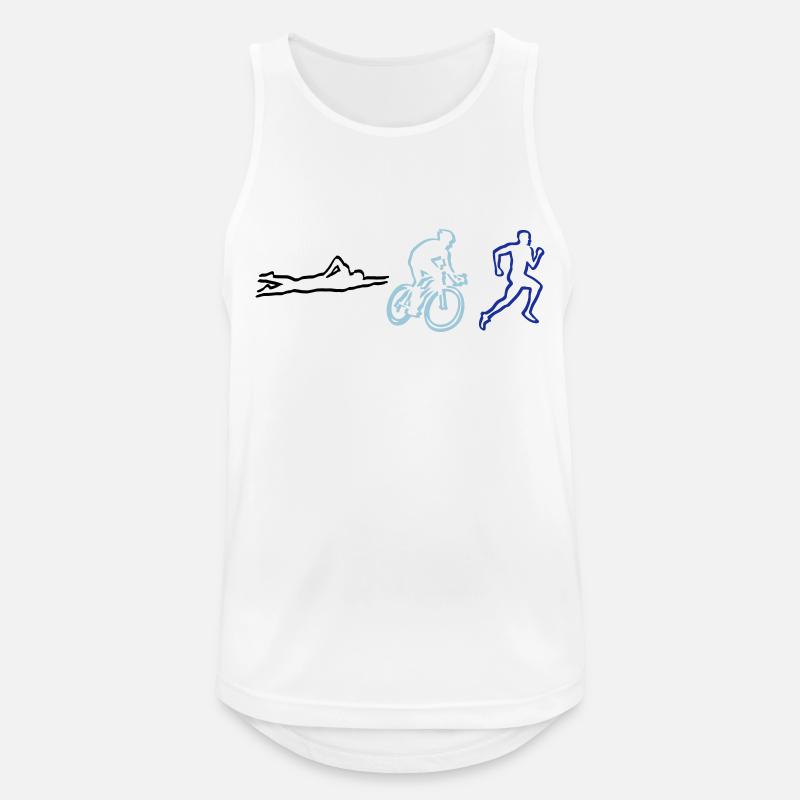 Triathlon - Men's Breathable Tank Top - white