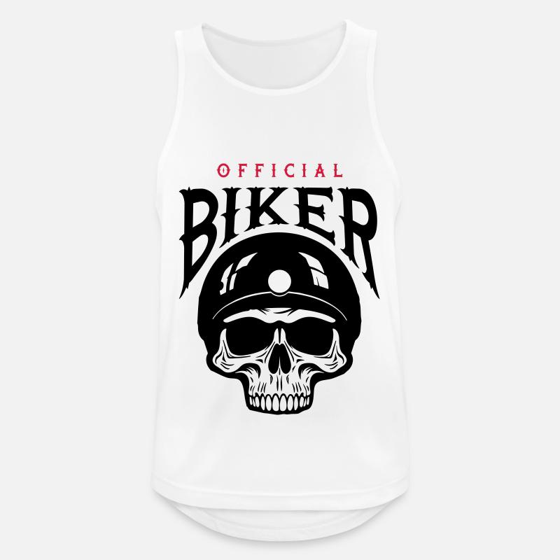 Skeleton Biker - Men's Breathable Tank Top - white