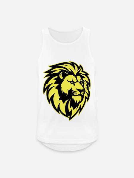 Lion Head - Men's Breathable Tank Top - white