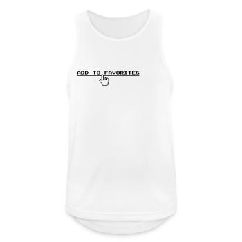 Zu Favoriten hinzufügen (US) - Männer Tank Top atmungsaktiv - Weiß - Vorne - Nick (188cm)