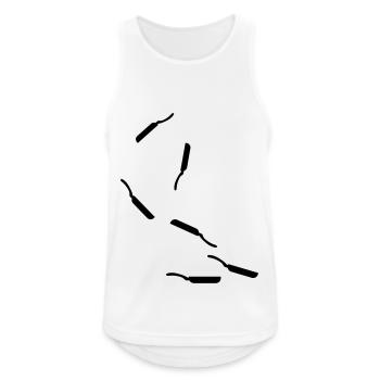 Pfanne Icon - Männer Tank Top atmungsaktiv - Weiß - Vorne - Nick (188cm)